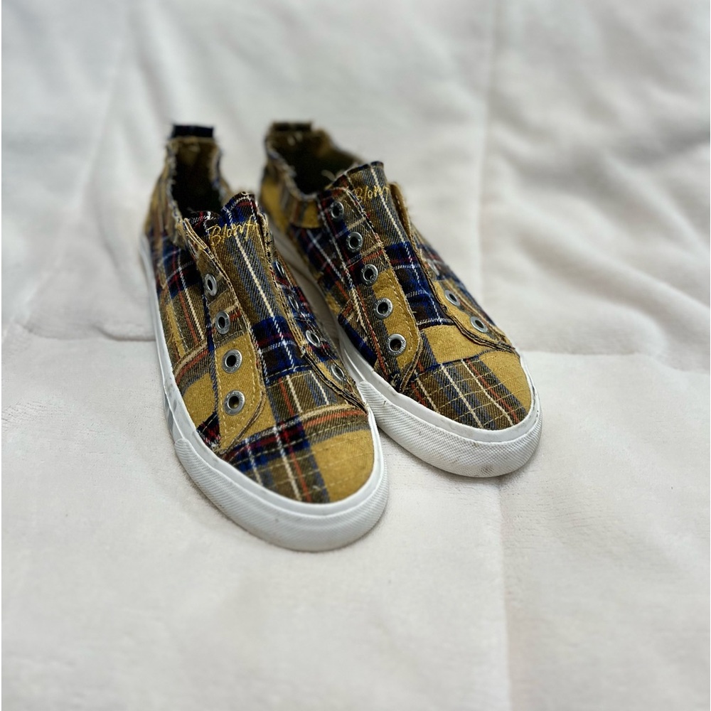 Plaid Preppy Blowfish Slip-On Sneakers